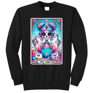 The Crafter Tarot Card Crochet Knitting Crafter Mom Sweatshirt