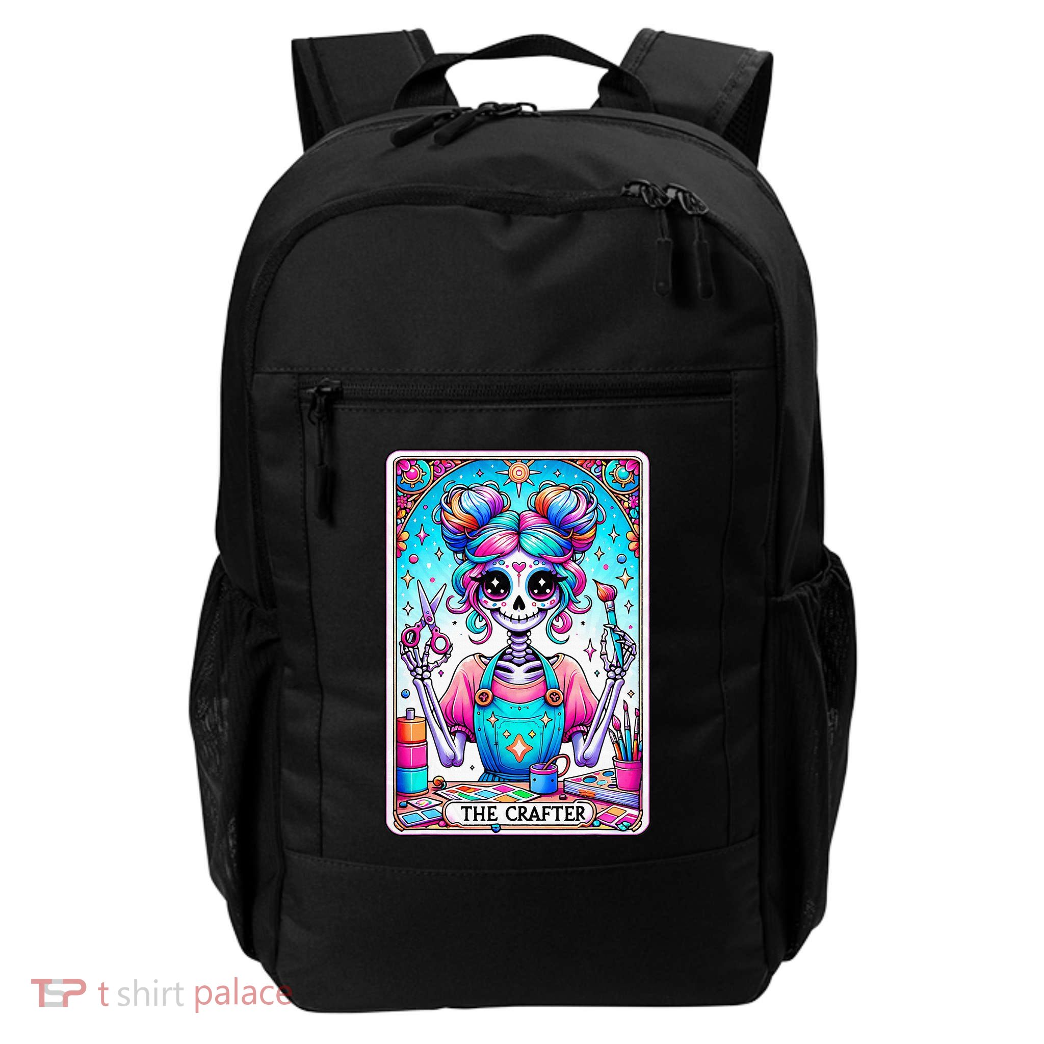 The Crafter Tarot Card Crochet Knitting Crafter Mom Daily Commute Backpack