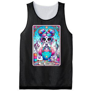 The Crafter Tarot Card Crochet Knitting Crafter Mom Mesh Reversible Basketball Jersey Tank