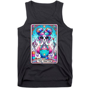 The Crafter Tarot Card Crochet Knitting Crafter Mom Tank Top