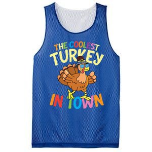 The Coolest Turkey In Town Hen Farmers Gift Mesh Reversible Basketball Jersey Tank