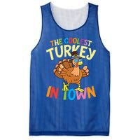 The Coolest Turkey In Town Hen Farmers Gift Mesh Reversible Basketball Jersey Tank