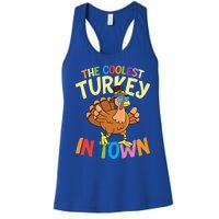 The Coolest Turkey In Town Hen Farmers Gift Women's Racerback Tank