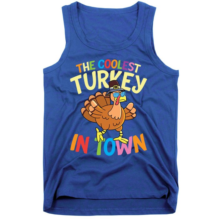 The Coolest Turkey In Town Hen Farmers Gift Tank Top