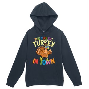 The Coolest Turkey In Town Hen Farmers Gift Urban Pullover Hoodie