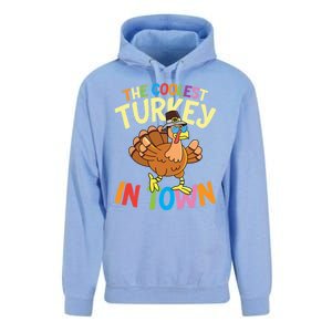 The Coolest Turkey In Town Hen Farmers Gift Unisex Surf Hoodie