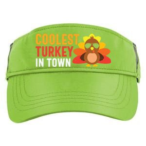 Thanksgiving Coolest Turkey In Town Thankful Gift Adult Drive Performance Visor