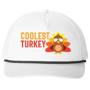 Thanksgiving Coolest Turkey In Town Thankful Gift Snapback Five-Panel Rope Hat