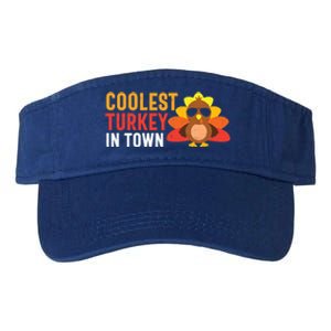 Thanksgiving Coolest Turkey In Town Thankful Gift Valucap Bio-Washed Visor