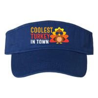 Thanksgiving Coolest Turkey In Town Thankful Gift Valucap Bio-Washed Visor