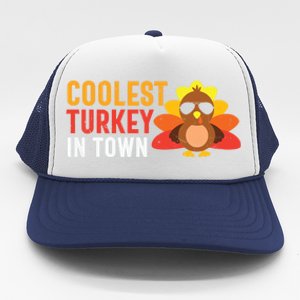 Thanksgiving Coolest Turkey In Town Thankful Gift Trucker Hat