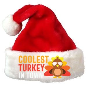 Thanksgiving Coolest Turkey In Town Thankful Gift Premium Christmas Santa Hat