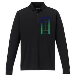 Tennis Court Tennis Lines Court Tennis Performance Long Sleeve Polo