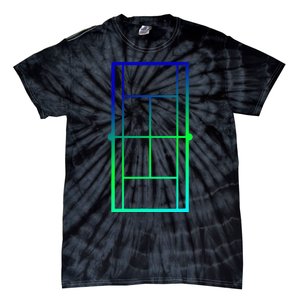 Tennis Court Tennis Lines Court Tennis Tie-Dye T-Shirt