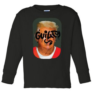 Trump Convicted Toddler Long Sleeve Shirt