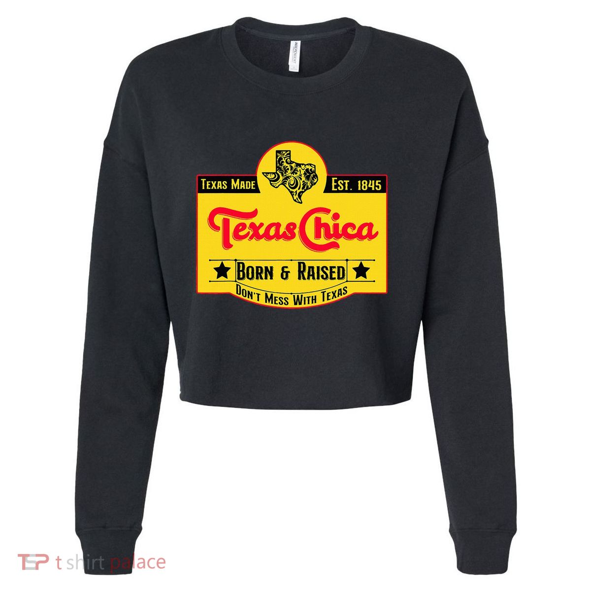 Texas Chica Cropped Pullover Crew