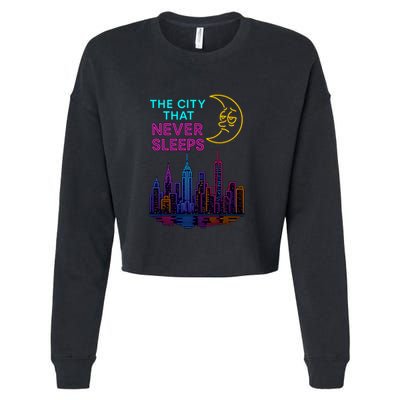The City That Never Sleeps New York Cropped Pullover Crew