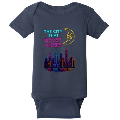 The City That Never Sleeps New York Baby Bodysuit