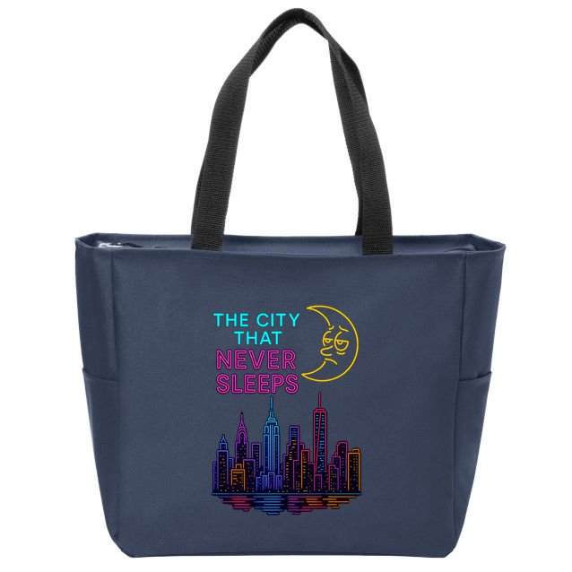 The City That Never Sleeps New York Zip Tote Bag