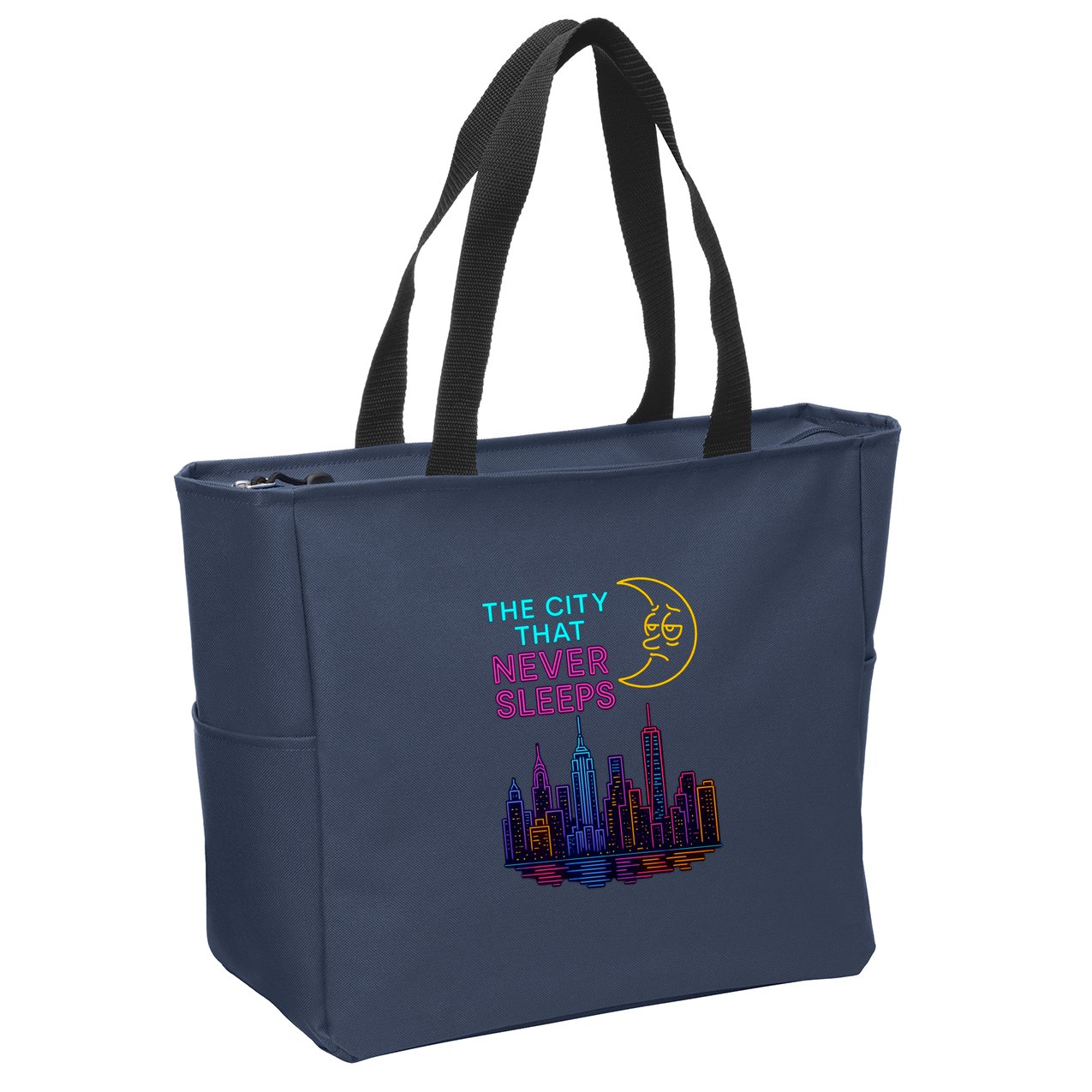 The City That Never Sleeps New York Zip Tote Bag