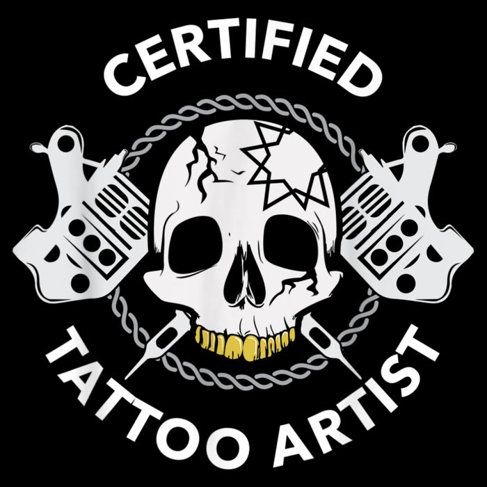 Tattooist Certified Tattoo Artist Tattoo Needle Skull Cooling Performance Crew T-Shirt
