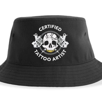Tattooist Certified Tattoo Artist Tattoo Needle Skull Sustainable Bucket Hat