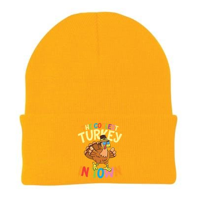 The Coolest Turkey In Town Hen Farmers Gift Knit Cap Winter Beanie