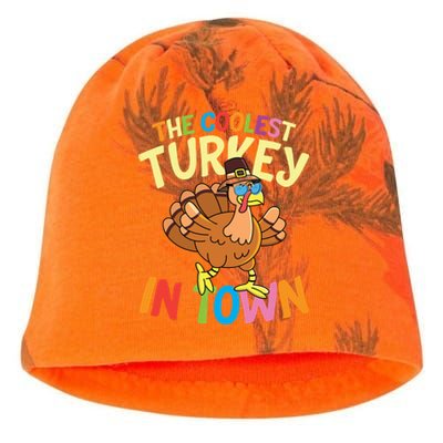 The Coolest Turkey In Town Hen Farmers Gift Kati - Camo Knit Beanie