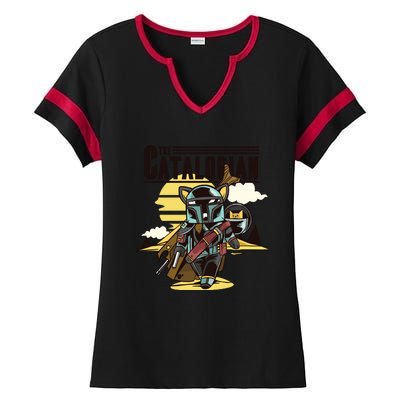 The Catalorian Ladies Halftime Notch Neck Tee