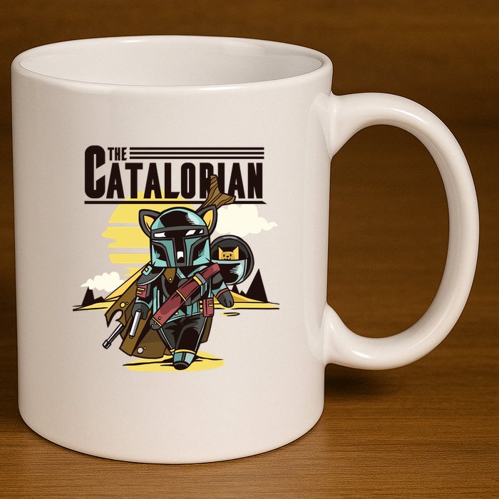 The Catalorian 11oz C Handle Ceramic Mug