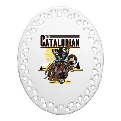 The Catalorian Ceramic Oval Ornament