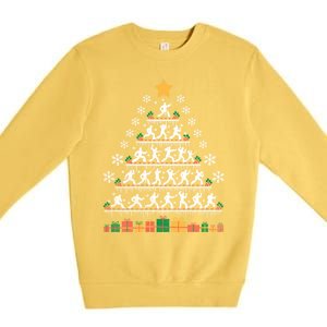 Taekwondo Christmas Tree Martial Artist Martial Arts Tkd Gift Premium Crewneck Sweatshirt