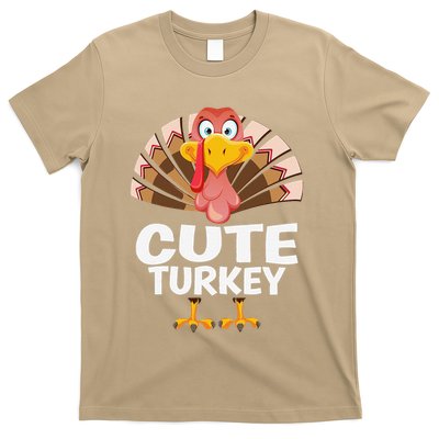 Thanksgiving Cute Turkey Matching Pajama T-Shirt