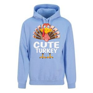 Thanksgiving Cute Turkey Matching Pajama Unisex Surf Hoodie