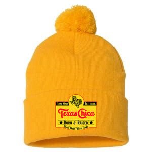 Texas Chica Pom Pom 12in Knit Beanie