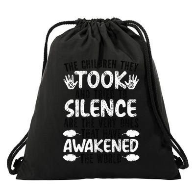 The Children They Took Orange Day Indigenous Children Drawstring Bag
