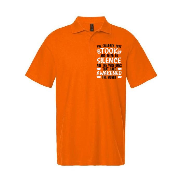 The Children They Took Orange Day Indigenous Children Softstyle Adult Sport Polo