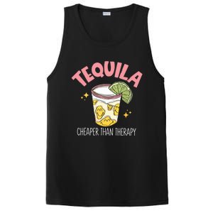 Tequila Cheape Than Therapy Funny Tequila Drinking Mexican PosiCharge Competitor Tank