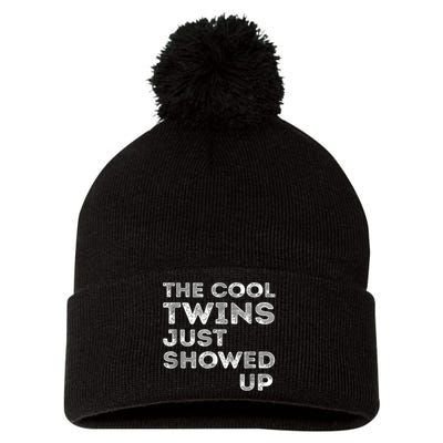 The Cool Twins Just Showed up Funny Twins Pom Pom 12in Knit Beanie