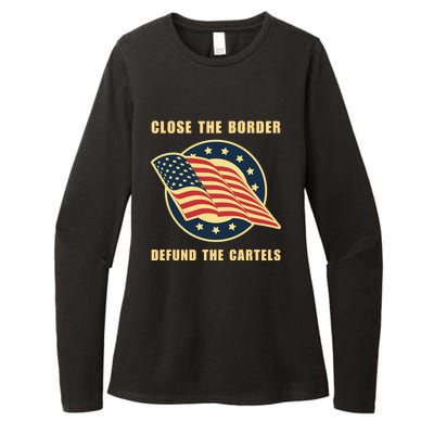 Texas Close The Border Conservative Patriotic Womens CVC Long Sleeve Shirt