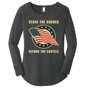 Texas Close The Border Conservative Patriotic Women's Perfect Tri Tunic Long Sleeve Shirt