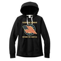 Texas Close The Border Conservative Patriotic Women's Fleece Hoodie