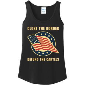 Texas Close The Border Conservative Patriotic Ladies Essential Tank