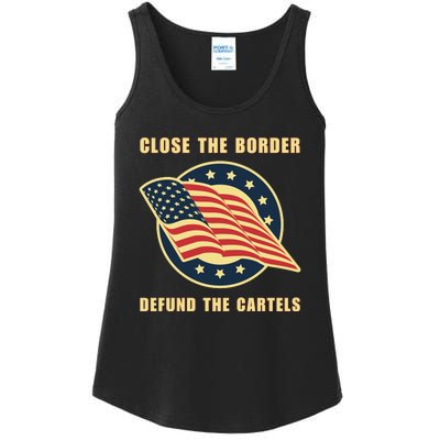 Texas Close The Border Conservative Patriotic Ladies Essential Tank