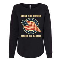 Texas Close The Border Conservative Patriotic Womens California Wash Sweatshirt