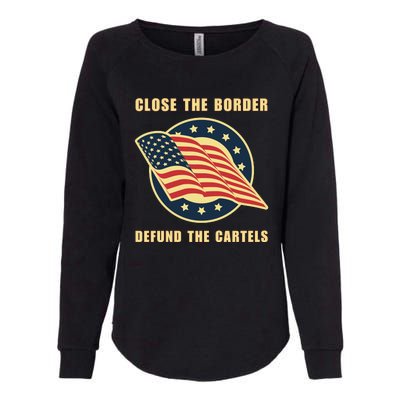 Texas Close The Border Conservative Patriotic Womens California Wash Sweatshirt