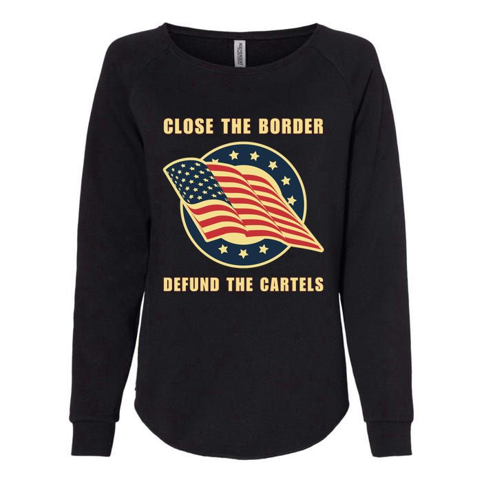 Texas Close The Border Conservative Patriotic Womens California Wash Sweatshirt