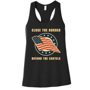 Texas Close The Border Conservative Patriotic Women's Racerback Tank