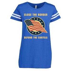 Texas Close The Border Conservative Patriotic Enza Ladies Jersey Football T-Shirt