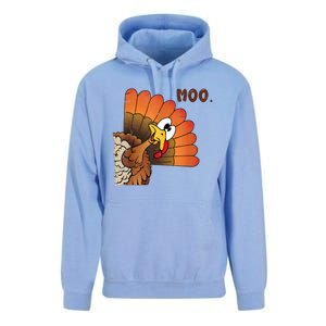 Thanksgiving Cute Turkey Moo IM A Cow Unisex Surf Hoodie